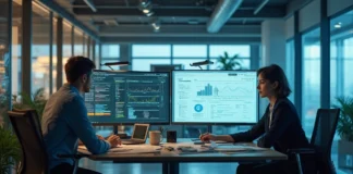 Singapore startup founder reviewing PSG grant application for finance automation software with government funding support